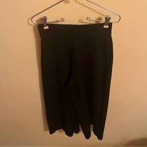 Cuyana black wide leg cropped pants